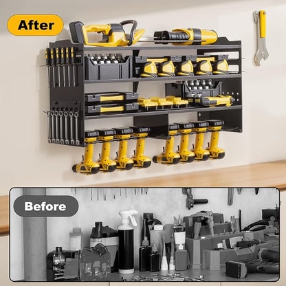 oviitech Power Tool Organizer Wall Mount, 8 Drill Holder Wall Mount Loads 400lbs - Image 5