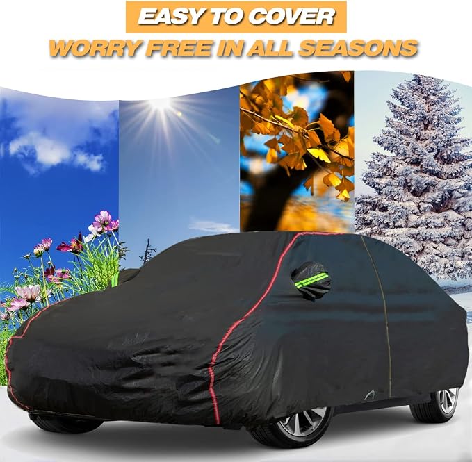 AUQDD 6-Layers PEVA New Material Truck Full Padded Car Cover Waterproof All - Image 7