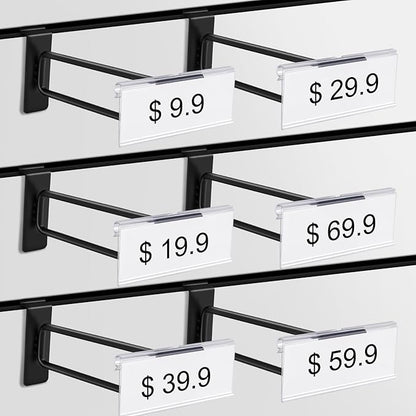 Polmart Heavy Duty Black Slatwall Panel Double-Bar Hooks - Image 5