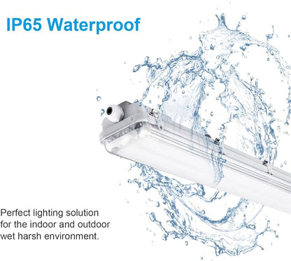 4FT Vapor Tight LED Light Fixture 4200LM 48W, 6500K Bright White IP65 Waterproof - Image 5