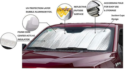 Big Hippo Car Windshield Sun Shade UV Rays Sun Visor Shade, Auto Front Car - Image 6