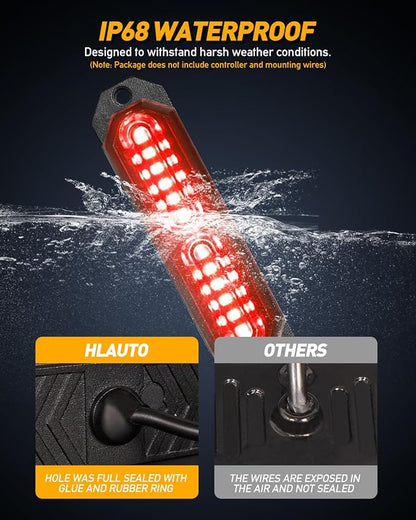 HLauto 1200T Emergency Strobe Grille Lights: 8pcs 12 LED Sync Feature Safety - Image 4
