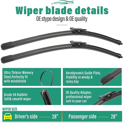 28" 28" 15" Windshield Wiper Blades Replacement - Image 3