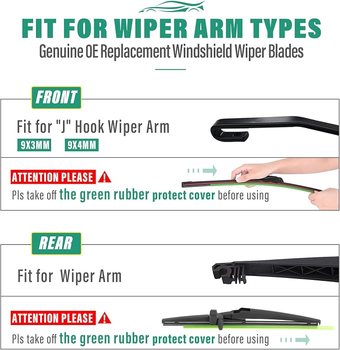 22" 20" 12" Windshield Wiper Blades Replacement - Image 8