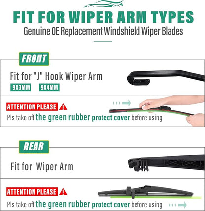 22" 20" 12" Windshield Wiper Blades Replacement - Image 8