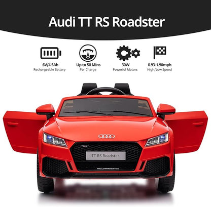 Electric Car for Kids, Licensed Audi 6V Kids Ride on Car Toy for Toddlers - Image 3