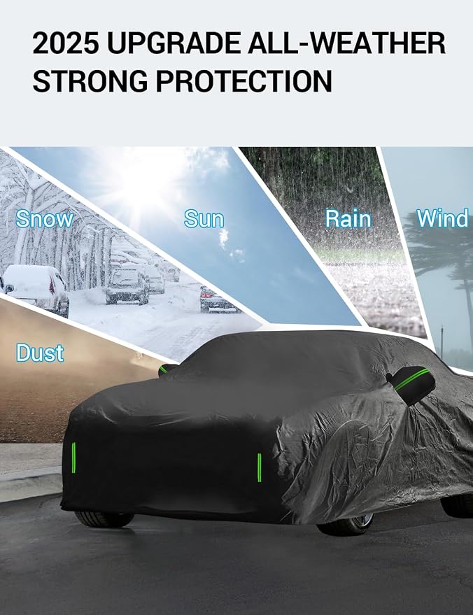 Proadsy 2025 Upgrade 6 Layers Car Cover Compatible - Image 3