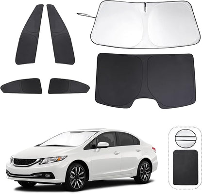 TINGLU Window Shades for Honda Civic 2012 2013 2014 2015 Accessories Car Side by TINGLU