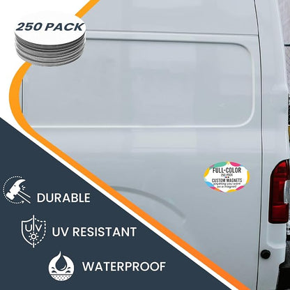 Magnet Me Up Customizable Magnet Pack, Oval Magnetic Decal, Advertising - Image 4