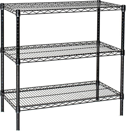 Omega 18" Deep x 60" Wide x 96" High 3 Tier Black Starter Shelving Unit by OmegaProductsCorporation