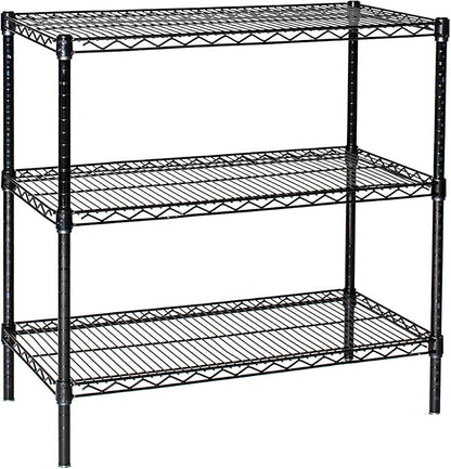 Omega 18" Deep x 36" Wide x 63" High 3 Tier Black Starter Shelving Unit by OmegaProductsCorporation