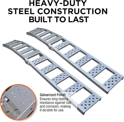 Rockland Foldable Arched Aluminum Loading Ramp, 1500 LBS Loading Capacity - Image 4