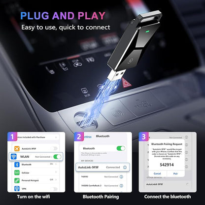 Wireless CarPlay Adapter for Apple CarPlay，Convert Wired to Wireless iPhone - Image 5
