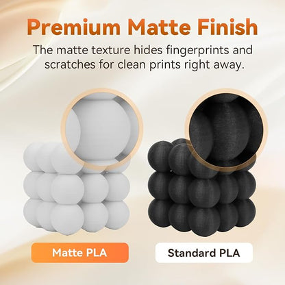 FLASHFORGE PLA Filament 1.75mm +/- 0.02mm, Matte White 3D Printer Filament 1kg - Image 4