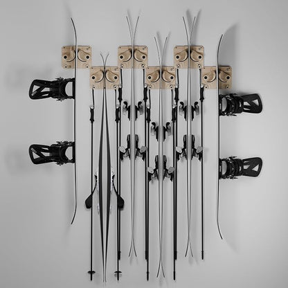 Ultimate Ski & Snowboard Wall Rack | Secure, Non-Slip Storage | Fits Any - Image 2