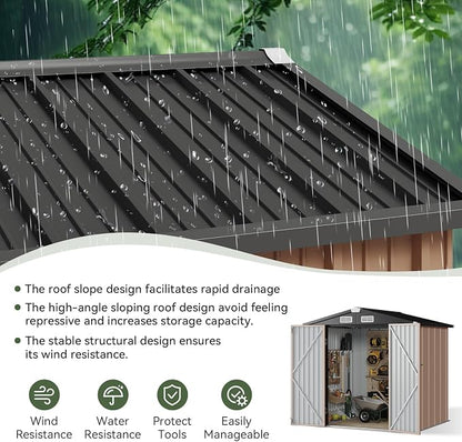 Aoxun 6.2x4 FT Shed Outdoor Storage Shed - Image 4