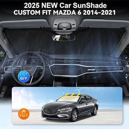 Custom Fit Mazda 6 Windshield Sunshade - Image 2