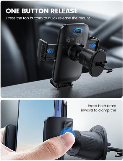 Lamicall 2025 Wider Clamp & Metal Hook Car Phone Holder Vent Phone Holders - Image 6