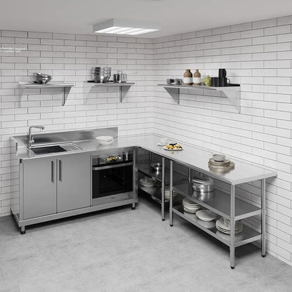 AmGood 48" Long X 14" Deep Stainless Steel Wall Shelf | NSF Certified | - Image 2