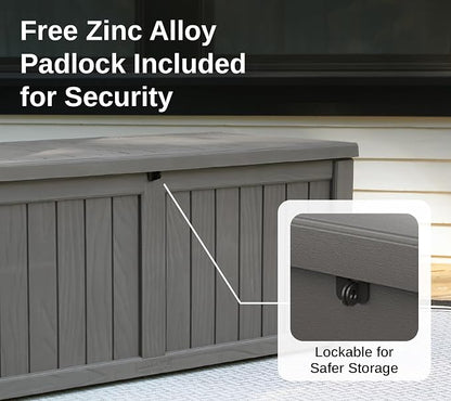 EAST OAK Outdoor Storage Box, 120 Gallon Deck Box - Image 5
