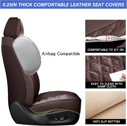 Car Seat Covers Full Set, Leather Seat Covers - Image 2