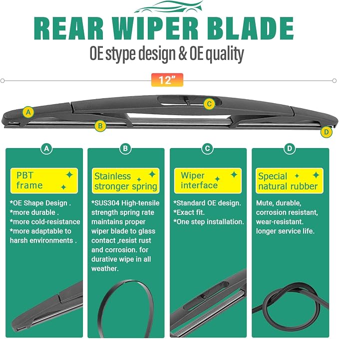 24" 21" 12" Windshield Wiper Blades Replacement - Image 4