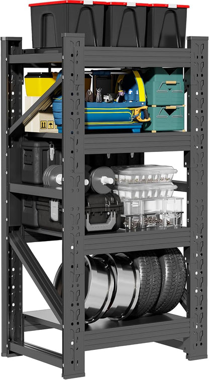4-Tier Storage Shelves, Adjustable Industrial Metal Shelf System, 000lbs by Unknown