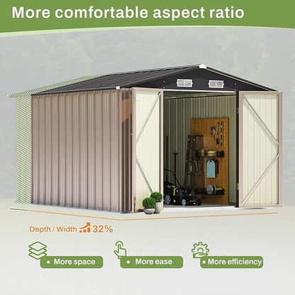 Patiowell 8x10 FT Outdoor Storage Shed - Image 6
