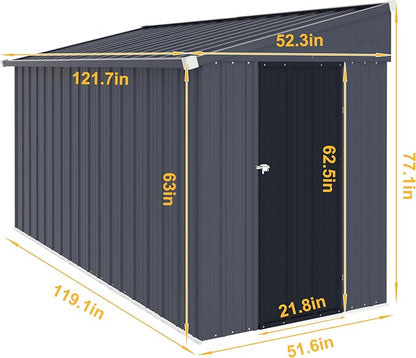 BlueWish 4'x10' Storage Shed, Outdoor Storage Shed - Image 3