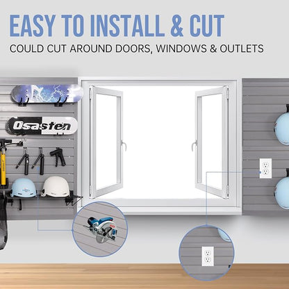 Slatwall Panels 4'x 4' Garage Slat Wall Storage Systems, Slat Wall Paneling - Image 3