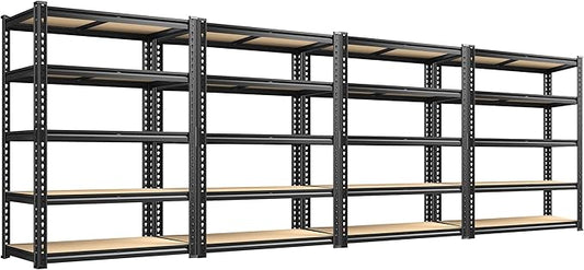 REIBII 2020LBS Storage Shelves 5 Tier Garage Shelving Heavy Duty Adjustable by REIBII