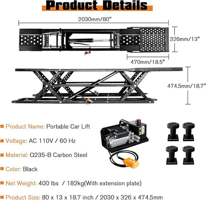 Jocisland Portable Car Lift, Capable of Lifting 7000 LBS Quick Jack - Image 2