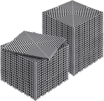 VEVOR Interlocking Drainage Mat, 12” x 12” Modular Interlocking Cushion by VEVOR
