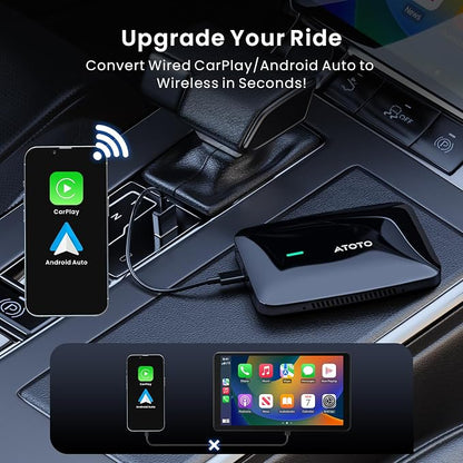 Ai Box Carplay/Android Auto Wireless Adapter, 4-in-1 Ai Box, Dual Bluetooth/WiFi - Image 2