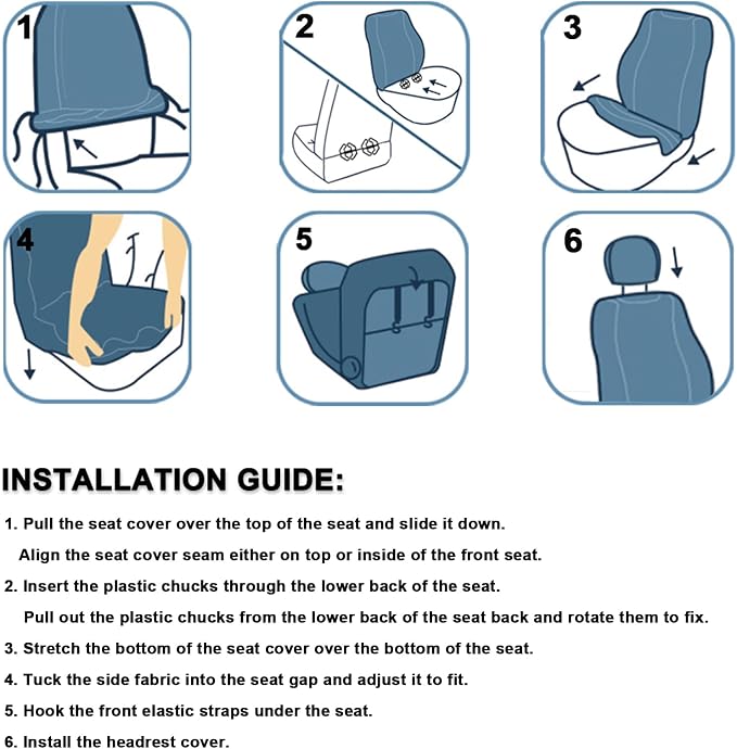 GIANT PANDA Fit Subaru Outback Forester Crosstrek Legacy Impreza Front Car Seat - Image 7