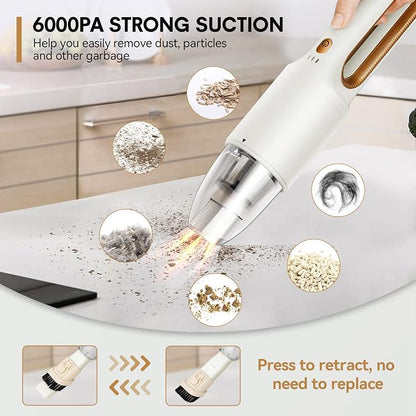 2-in-1 Mini Cordless Vacuum Cleaner, Handheld Vacuum Cleaner, USB Rechargeable - Image 3