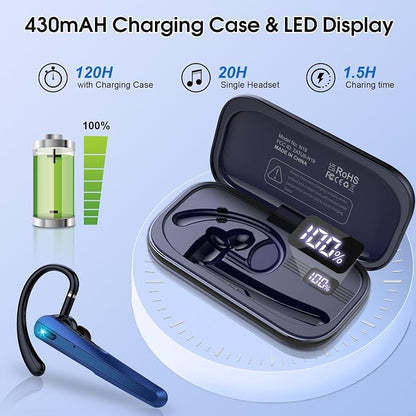 Bluetooth Headset V5.3, Wireless Earpiece - Image 5