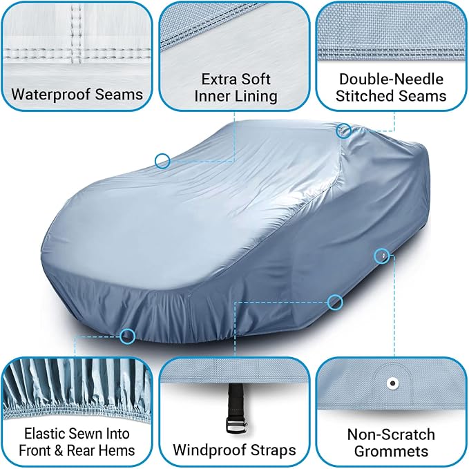 iCarCover Premium Car Cover for 1964-1977 Pontiac Lemans Wagon Heavy Duty - Image 2