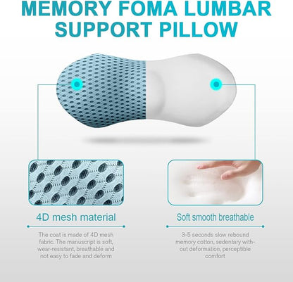 Lumbar Support Pillow for Office Chair, Memory Foam Lumbar Pillow for Lower - Image 3