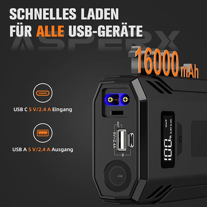 AsperX Car Jump Starter, 4000A Peak Battery Starter - Image 3