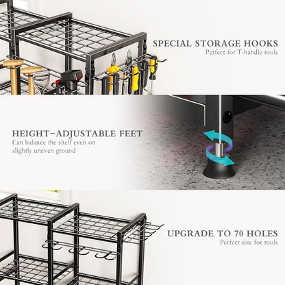 Garden Tool Organizer Storage Metal Yard Tool Organizer Heavy Duty Garden Tool - Image 5