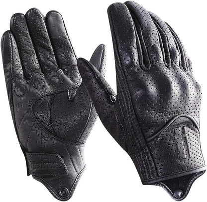 Harssidanzar Leather Motorcycle Gloves by Harssidanzar