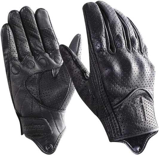 Harssidanzar Leather Motorcycle Gloves by Harssidanzar