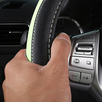 Leather Car Steering Wheel Cover, Non-Slip Car Wheel Cover Protector Breathable - Image 5