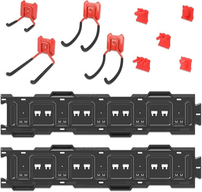 PR1ME 11 pcs Garage Storage Wall Mount Organizer Kit, Garage Storage Wall Rails by Prime1