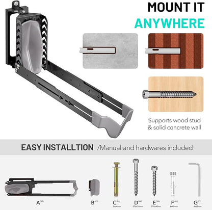 3-Pack Swivel Bike Rack Wall Mount, Bike Hangers - Image 5