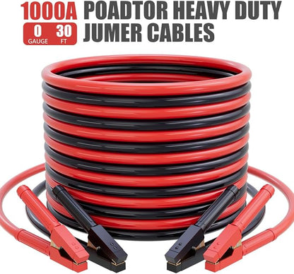 Heavy Duty Jumper Cables for Car Battery, 0 Gauge 30 Feet 1000AMP, Automotive - Image 5