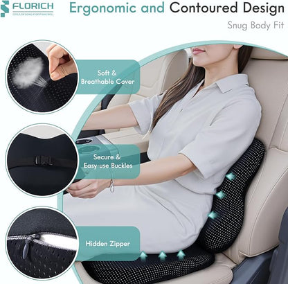 FLORICH Car Seat Cushion and Lumbar Support Pillow - Image 2