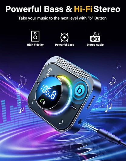 JOYROOM 66W Bluetooth 5.4 Car Adapter Aux - Image 5