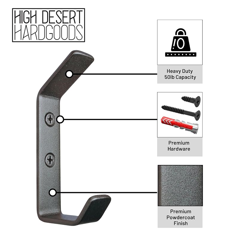 Wall Hooks Double Hook 4-Pack - Image 3